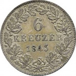 Реверс монеты Вольный город Франкфурт, 6 крейцеров, 1838-1846