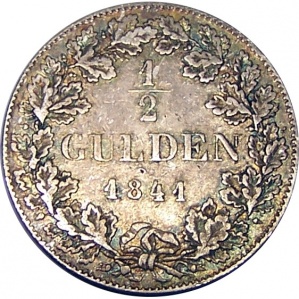 Реверс монеты Вольный город Франкфурт, ½ гульдена, 1838-1841