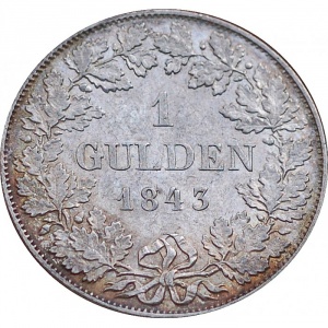 Реверс монеты Вольный город Франкфурт, 1 гульден, 1842-1855