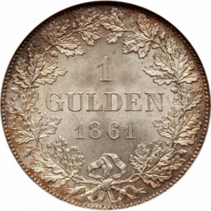 Реверс монеты Вольный город Франкфурт, 1 гульден, 1859-1861