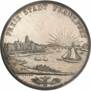 Аверс монеты Вольный город Франкфурт, 2 талера, 1840-1844