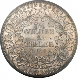 Реверс монеты Вольный город Франкфурт, 2 талера, 1840-1844