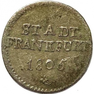 Аверс монеты Вольный город Франкфурт, 1 крейцер, 1805