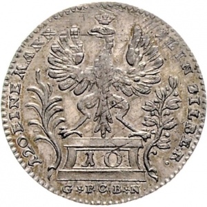 Аверс монеты Вольный город Франкфурт, 10 крейцеров, 1765