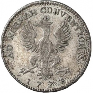 Аверс монеты Вольный город Франкфурт, 10 крейцеров, 1776-1779