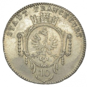 Аверс монеты Вольный город Франкфурт, 10 крейцеров, 1788