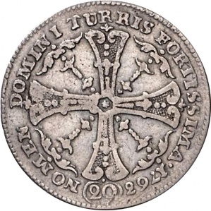 Реверс монеты Вольный город Франкфурт, 20 крейцеров, 1763
