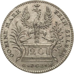 Аверс монеты Вольный город Франкфурт, 20 крейцеров, 1764-1765