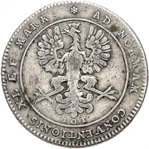 Аверс монеты Вольный город Франкфурт, 30 крейцеров, 1762