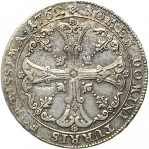 Реверс монеты Вольный город Франкфурт, ½ талера, 1762