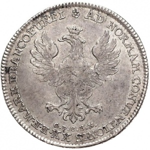 Аверс монеты Вольный город Франкфурт, ½ талера, 1764