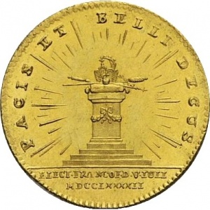 Реверс монеты Вольный город Франкфурт, 1 дукат, 1792, Коронация Франца II