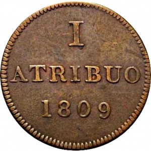 Реверс монеты Вольный город Франкфурт, 1 атрибуо, 1809, Герб