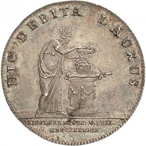 Реверс монеты Вольный город Франкфурт, 2 дуката, 1792, Коронация Франца II