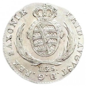 Аверс монеты Королевство Саксония, 1/24 талера, 1816-1818