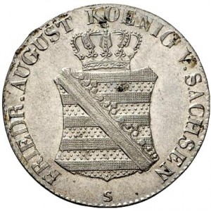Аверс монеты Королевство Саксония, ¹⁄₁₂ талера, 1824-1827
