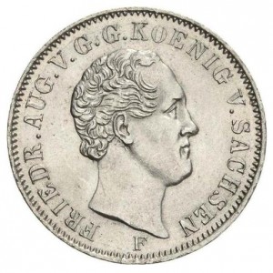 Аверс монеты Королевство Саксония, ⅙ талера, 1841-1850