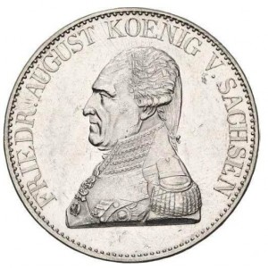 Аверс монеты Королевство Саксония, 1 талер, 1824-1827, Надпись "DER SEGEN ..." на реверсе