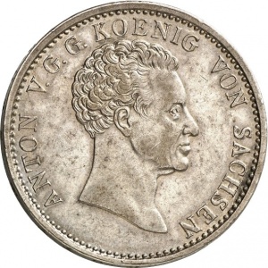 Аверс монеты Королевство Саксония, 1 талер, 1828