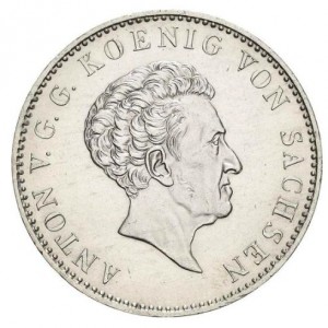 Аверс монеты Королевство Саксония, 1 талер, 1829-1836, Только текст номинала на реверсе