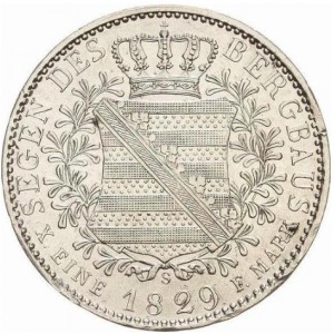Реверс монеты Королевство Саксония, 1 талер, 1829-1836, Надпись "SEGEN DES ..." на реверсе