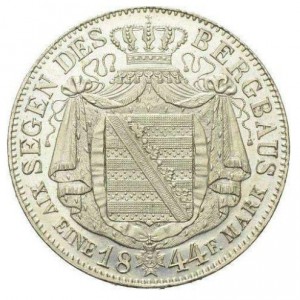 Реверс монеты Королевство Саксония, 1 талер, 1841-1854, Надпись "SEGEN DES ..." на реверсе