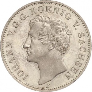 Аверс монеты Королевство Саксония, 1 талер, 1854