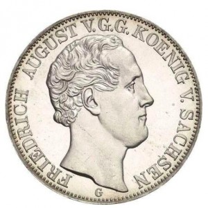 Аверс монеты Королевство Саксония, 2 талера, 1839-1854