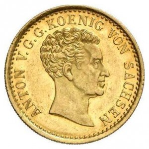 Аверс монеты Королевство Саксония, 5 талеров, 1827-1828