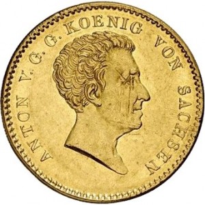 Аверс монеты Королевство Саксония, 10 талеров, 1827-1828