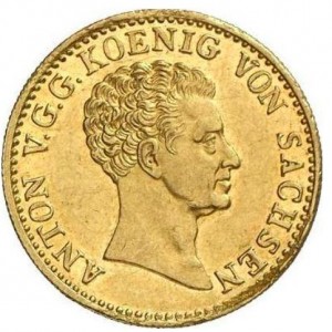 Аверс монеты Королевство Саксония, 1 дукат, 1827-1828