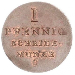 Реверс монеты Королевство Ганновер, 1 пфенниг, 1821-1830