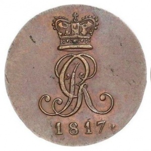 Аверс монеты Королевство Ганновер, 2 пфеннига, 1817-1821