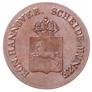 Аверс монеты Королевство Ганновер, 2 пфеннига, 1835-1837