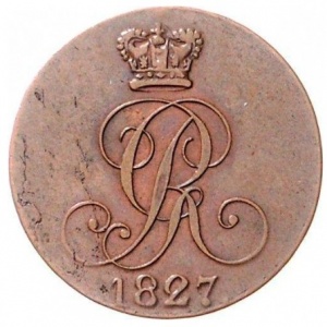 Аверс монеты Королевство Ганновер, 4 пфеннига, 1827