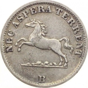 Аверс монеты Королевство Ганновер, 6 пфеннигов, 1852-1855