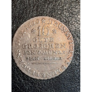 Реверс монеты Королевство Ганновер, 16 грошей, 1820