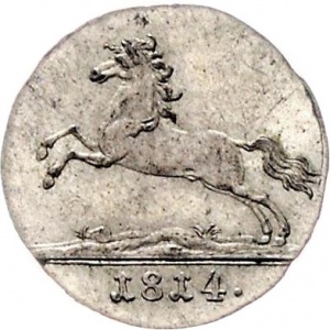 Аверс монеты Королевство Ганновер, 1/24 талера, 1814