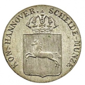 Аверс монеты Королевство Ганновер, 1/24 талера, 1834-1837