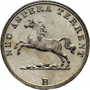 Аверс монеты Королевство Ганновер, 1/24 талера, 1845-1846