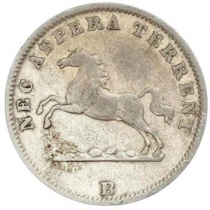 Аверс монеты Королевство Ганновер, 1/24 талера, 1854-1856