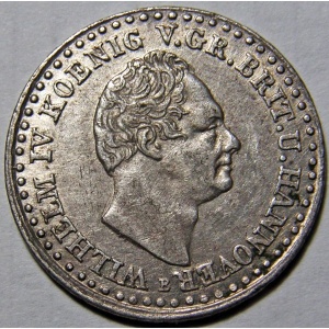 Аверс монеты Королевство Ганновер, ¹⁄₁₂ талера, 1834-1837