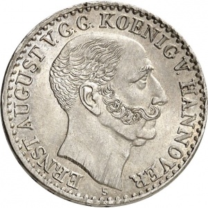 Аверс монеты Королевство Ганновер, ⅙ талера, 1840