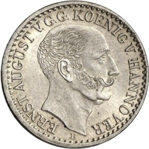Аверс монеты Королевство Ганновер, ⅙ талера, 1844-1847