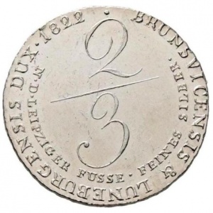 Реверс монеты Королевство Ганновер, ⅔ талера, 1822-1829