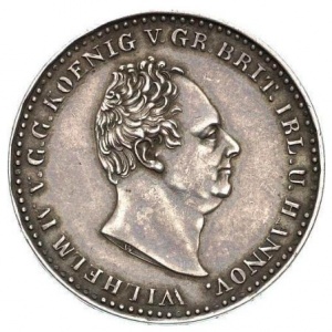 Аверс монеты Королевство Ганновер, ⅔ талера, 1834