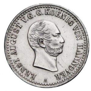 Аверс монеты Королевство Ганновер, ⅔ талера, 1838-1839