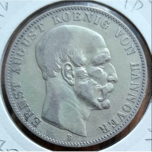 Аверс монеты Королевство Ганновер, 1 талер, 1848-1849