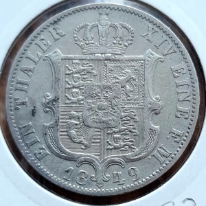 Реверс монеты Королевство Ганновер, 1 талер, 1848-1849