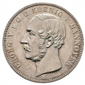 Аверс монеты Королевство Ганновер, 1 талер, 1852-1856